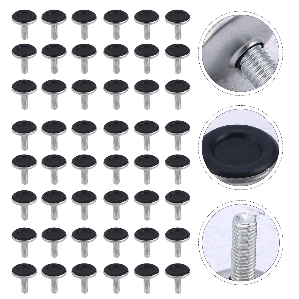 

48Pcs Furniture Leg Levelers Desk Leveling Feet Balancing Device (Black)