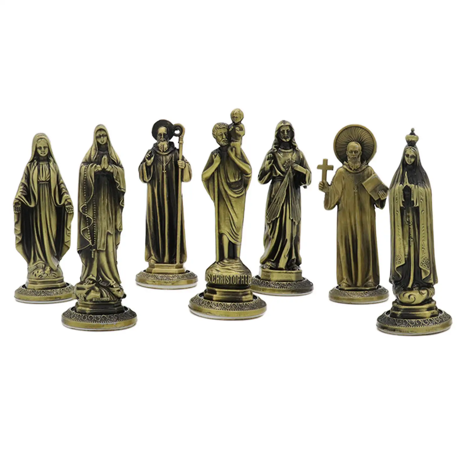 

7Pcs Blessed Jesus Statue Set Durable Decoration Ornament for Home Decor