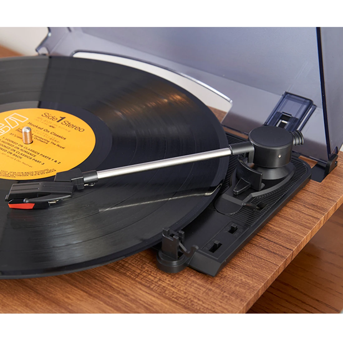 Мини динамик с Bluetooth проигрыватель виниловых записей портативная фотография