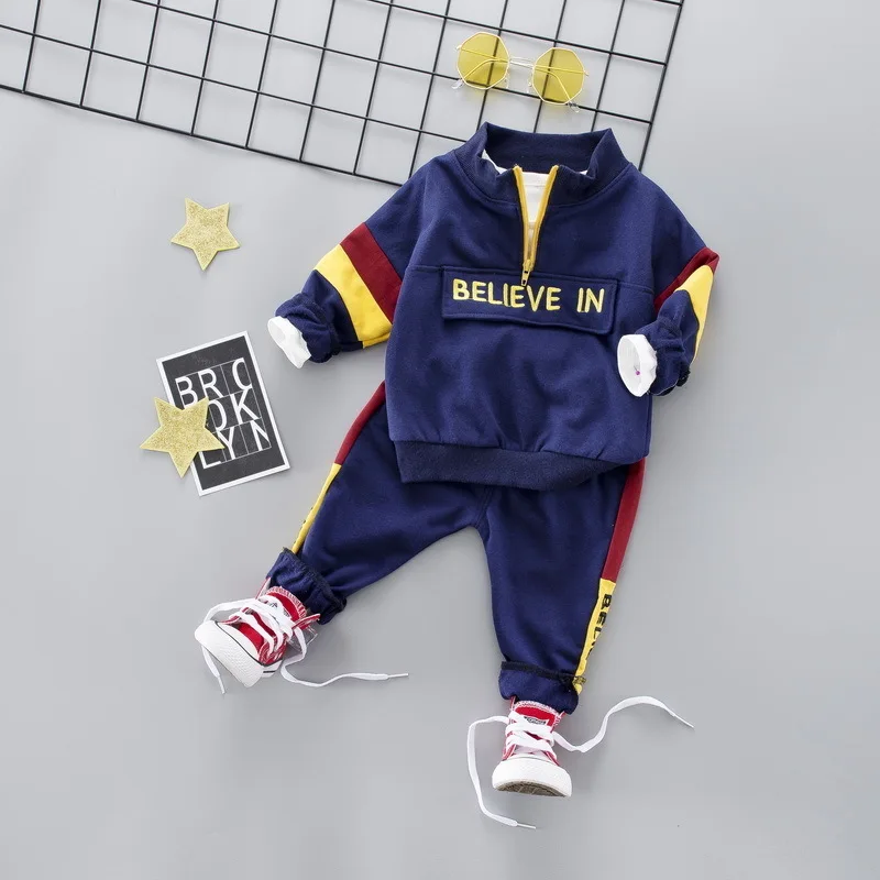 Baby boys clothing sets spring autumn kids baby casual top+pants 2pcs tracksuits for bebe children sports suits clothes 2Y | Детская