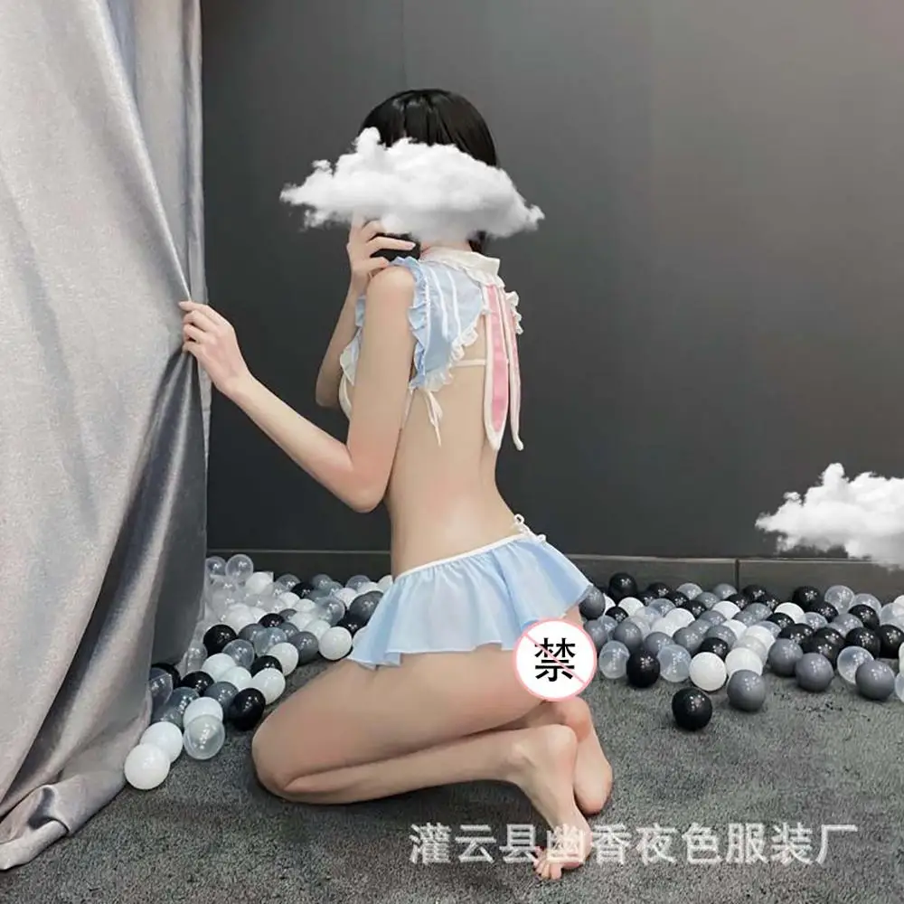 

Women Student Uniform Set Role Play Costumes Babydoll Dress France Sexy Cosplay Lingerie Set School Girl Costume Lace Miniskirt