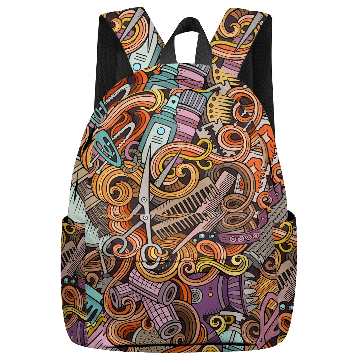 WHEREISART мультфильм Граффити парикмахерские рюкзаки ноутбук с Usb зарядным портом