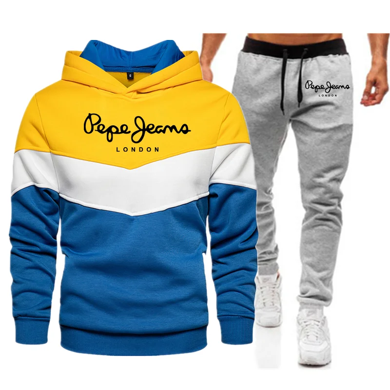 

Sportswear men's fashion hoodie suit brand printing autumn winter casual hoodie + pants sports two-piece men's sportswear suit