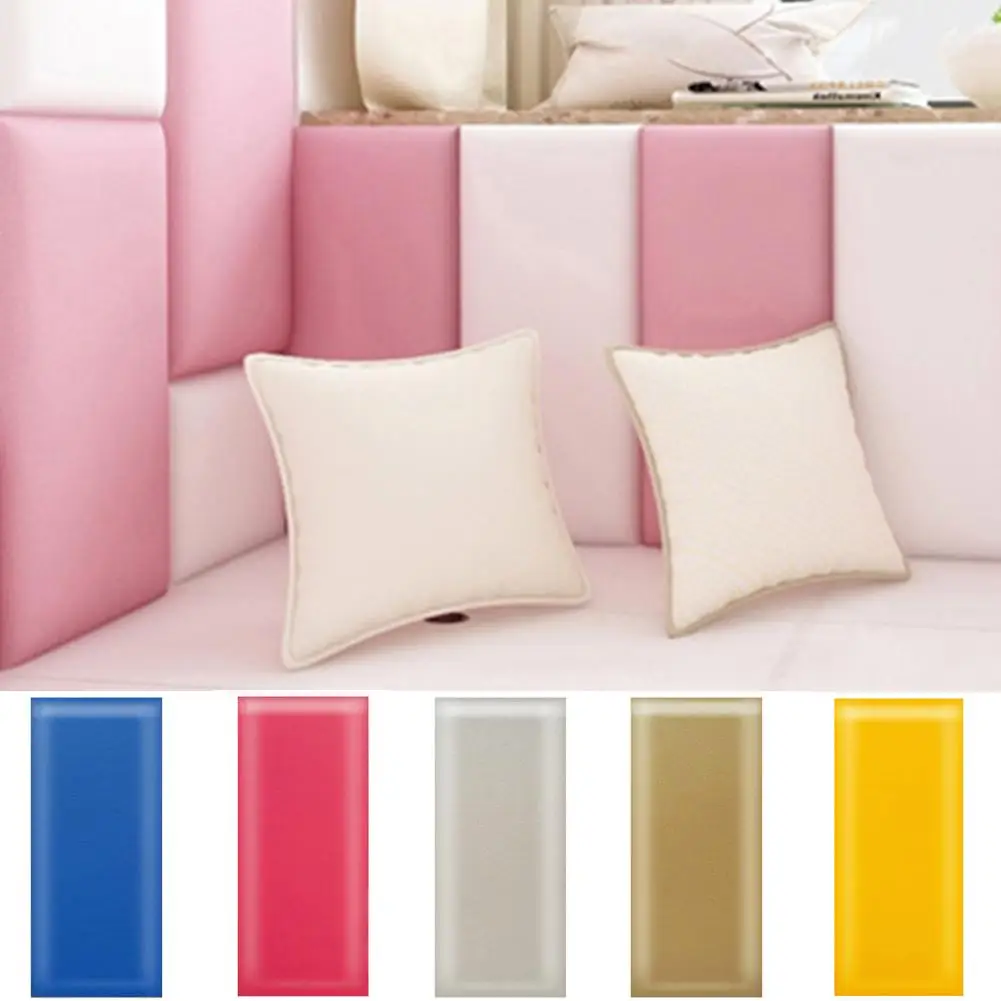 Alfombrilla de pared anticolisi&oacute;n para beb&eacute;, coj&iacute;n de espuma impermeable, autoadhesivo, protecci&oacute;n contra impactos, Color s&oacute;lido, 20x50cm, 1 ud.-0