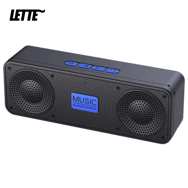 Беспроводная Bluetooth Колонка TWS с USB накопителем TF картой FM сабвуфером 5 Вт 1200 мАч 10