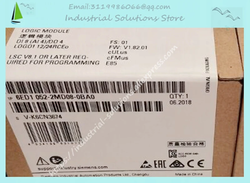 6ED1052-1MD08-0BA0 Полная замена 6ED1052-1MD00-0BA8 логотип 12/24RCE не встраеваемых штекеров Дисплей Модуль 12/24V DC/реле 8 DI 4AI