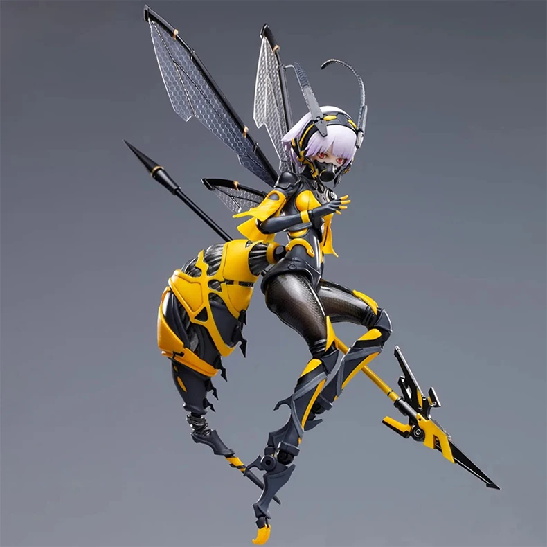 Коллекционная фигурка аниме Kotobuki Machine Girl Snail Shell BEE-03W Wasp Bun-chan 1/12 для сборки и коллекционирования.