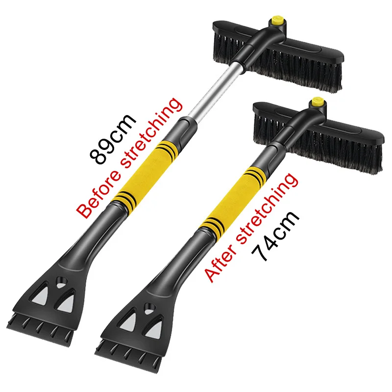 

Car Ice Scraper Three In One Snow Shovel Winter Easy To Carry Car Snow Brush With Rotating Brush Head