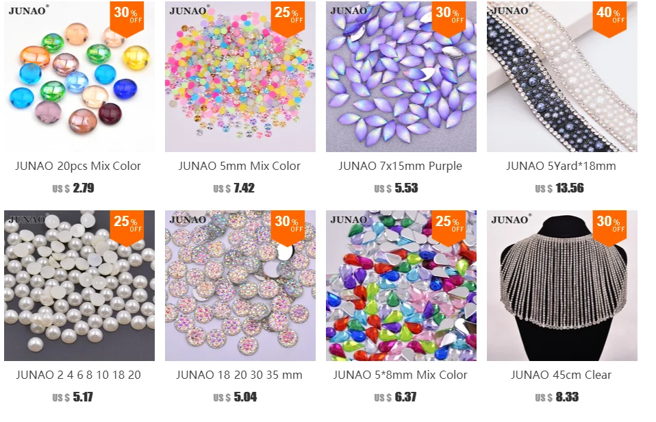 JUNAO 6, 8, 10, 12 мм белый AB полукруглый жемчуг Стразы DIY хрустальные наклейки плоские с оборота жемчужные аппликации для украшения