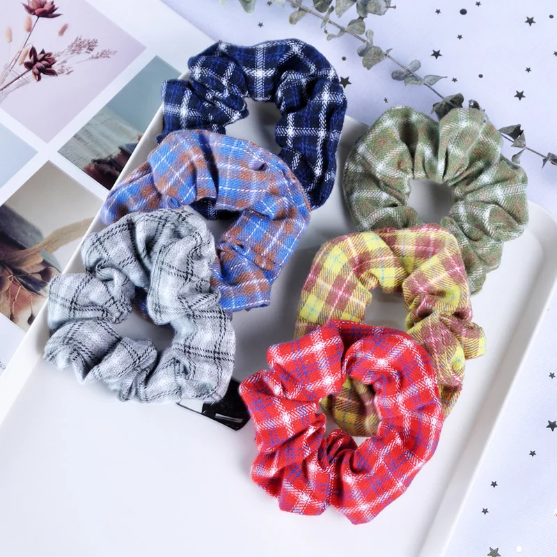 Женские аксессуары для волос Ruoshui клетчатые резинки девочек модные Женская