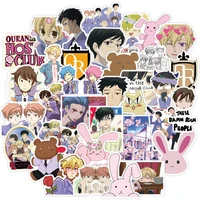 50pcs anime ouran high school host club sticker japan classic anime waterproof decals skateboard sticker for laptop suitcase diy