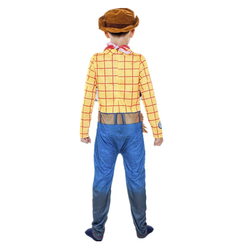 Костюм для косплея мальчика Вуди детский ковбойский комбинезон с капюшоном