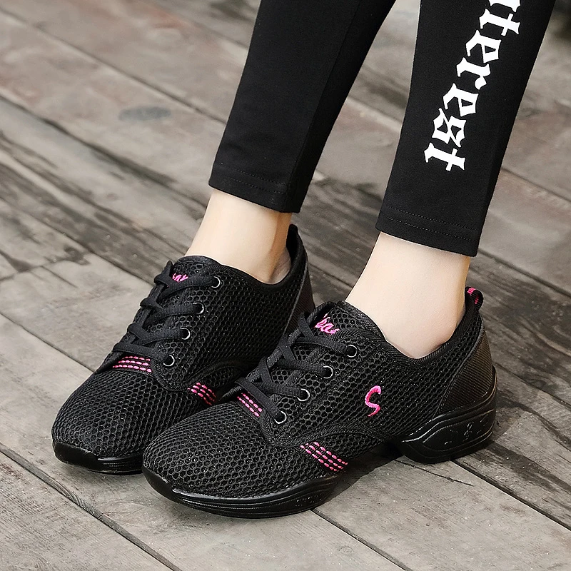 

New 2021 Sports Feature Soft Outsole Breath Women Practice Shoes Sneakers For Woman Modern Jazz Dance Shoes Woman Zapatos Mujer