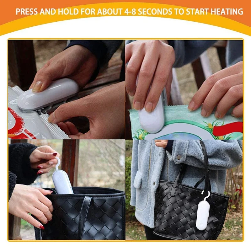 

Mini Bag Sealer, (2 Pack) Handheld Heat Vacuum Sealers, Bag Sealer Heat Seal, 2 in 1 Heat Sealer and Cutter Handheld