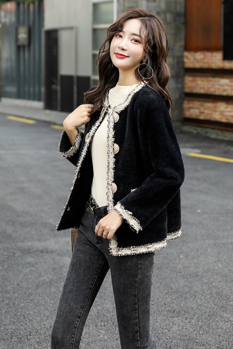 

Short Coat Female Spring Autumn Korean Loose 2020 New Wild Casual Retro Quality Small fragrance Celebrity Women Jacket W29