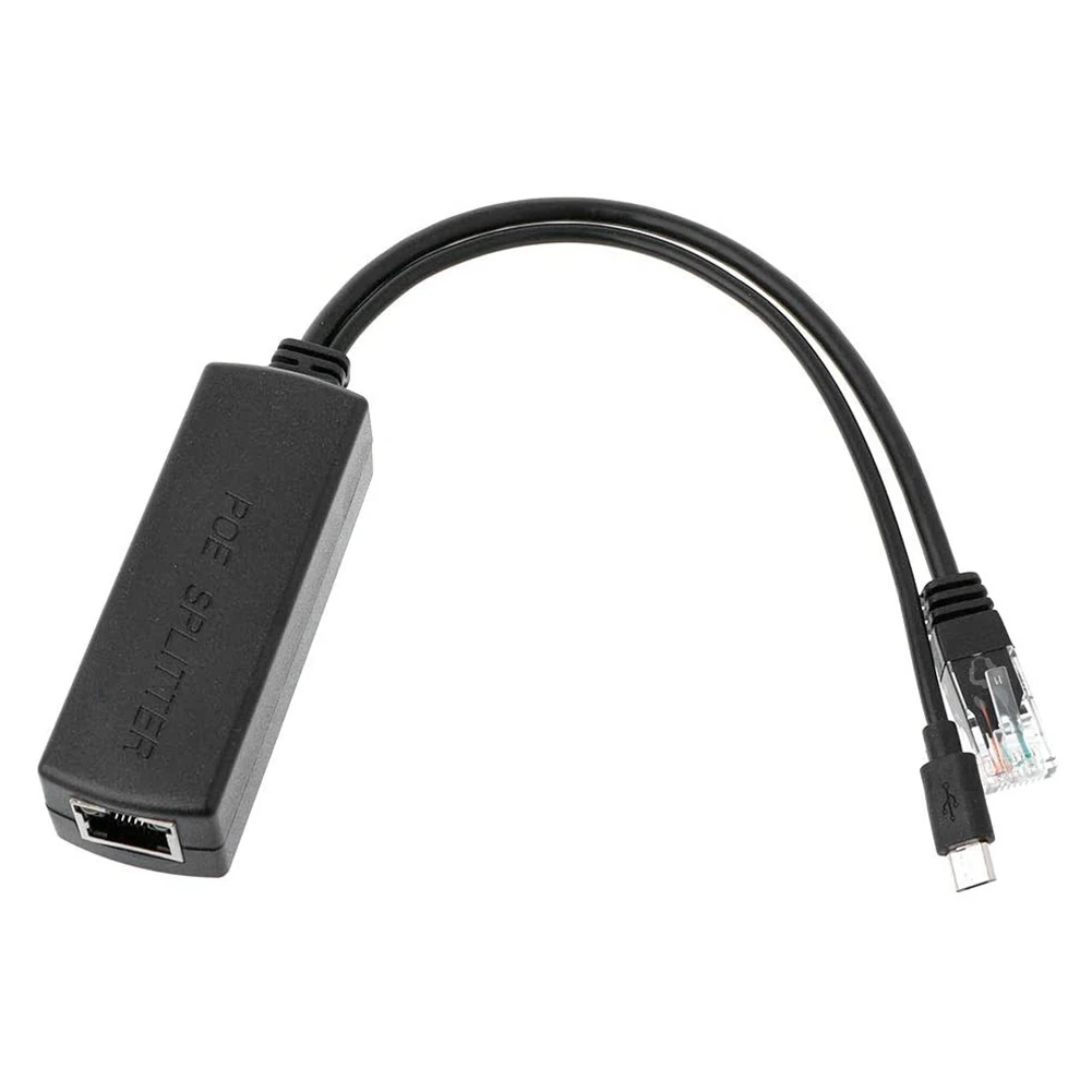 Легкий сплиттер с быстрой установкой 48 В до 5 Micro USB 2 кв RJ45 POE Power Over Portable для Raspberry