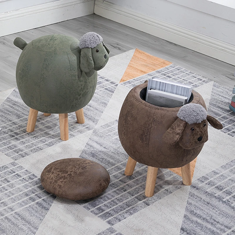 Табуретки из овечьей шерсти маленький стул оттоманка домашняя мебель для