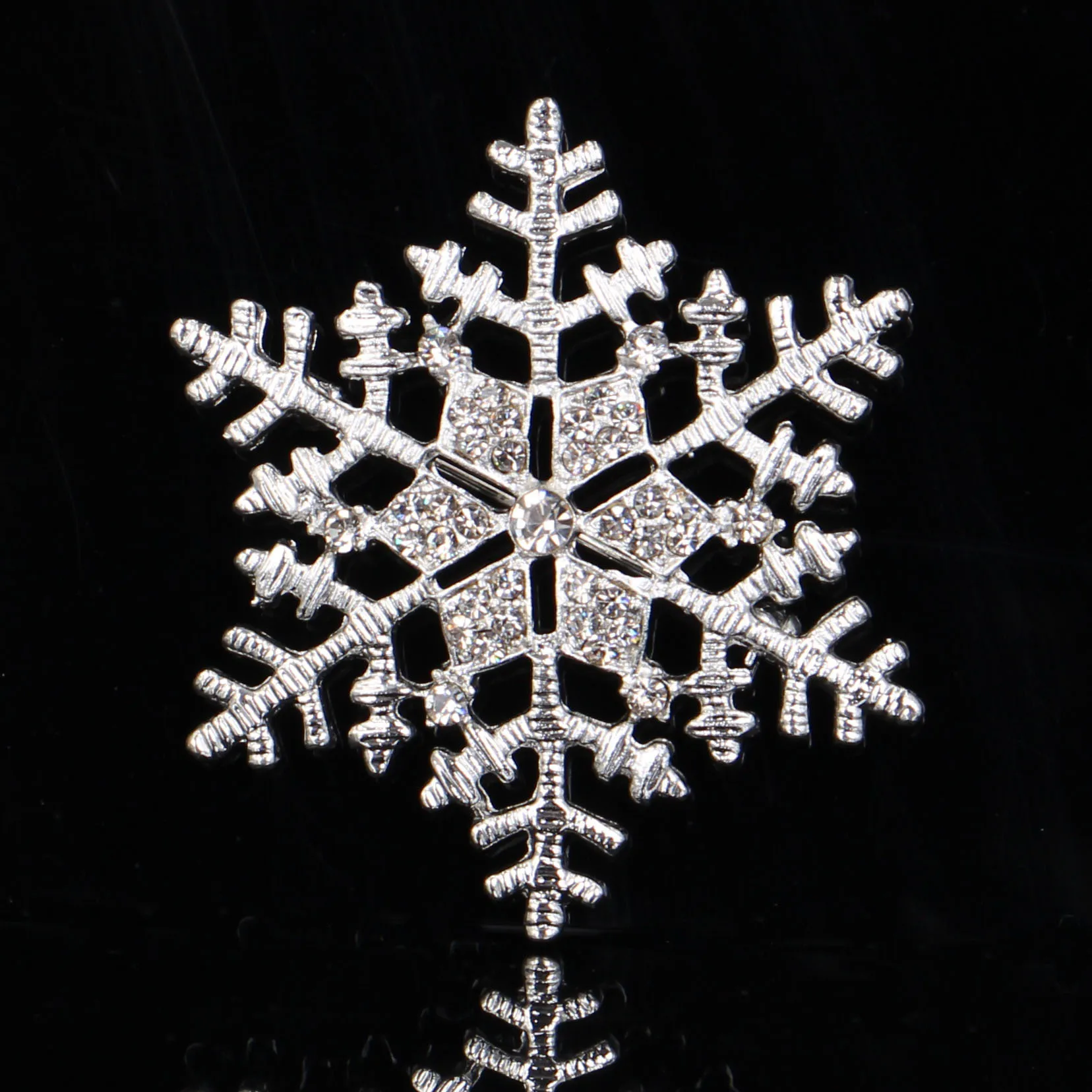 i-Remiel Fashion Jewelry New Rhinestone Brooches Christmas Snowflake Brooch Pin Badge Women Shirt Collar Accessories | Украшения и