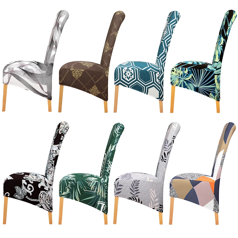 Чехлы для стульев размера XL с длинной спинкой чехлы больших сидений стильные