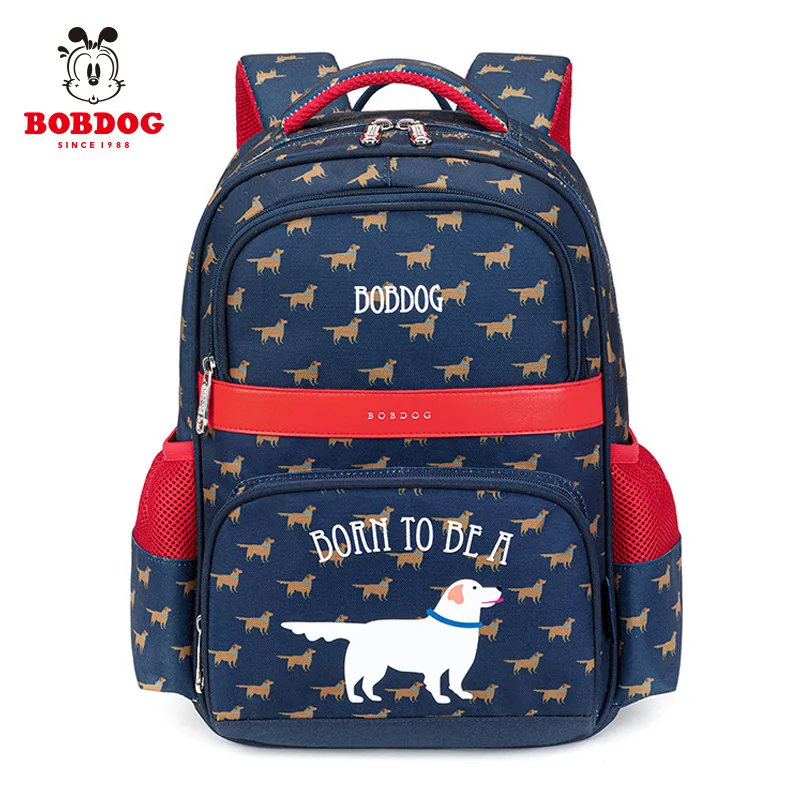 BOBDOG Orthopedic School Bags Children Backpacks Cartoon Printing Primary School Backpacks