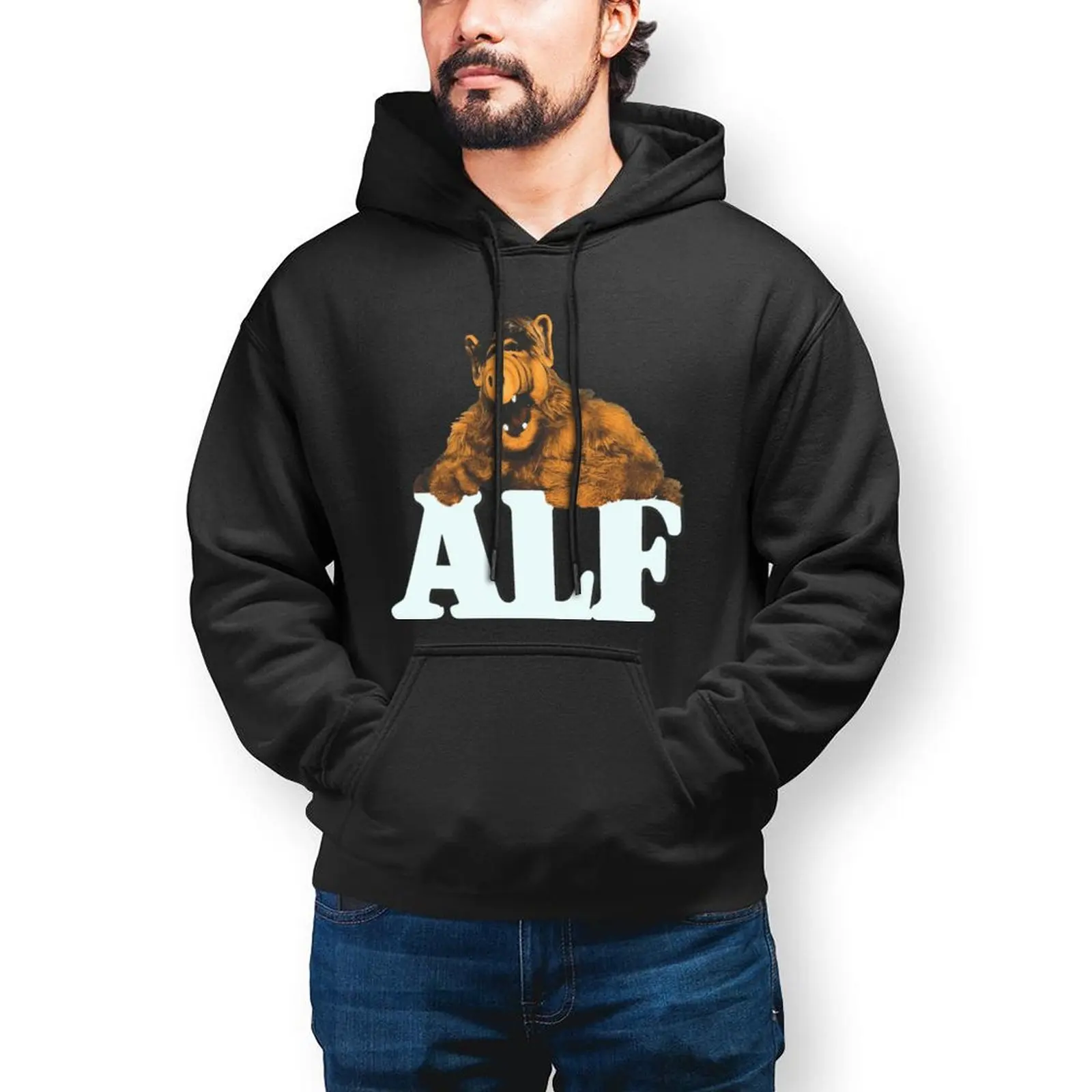 

ALF TV Series Hoodie Scream Streetwear Warm Hoodies Fashion Long Cotton Pullover Hoodie Mens
