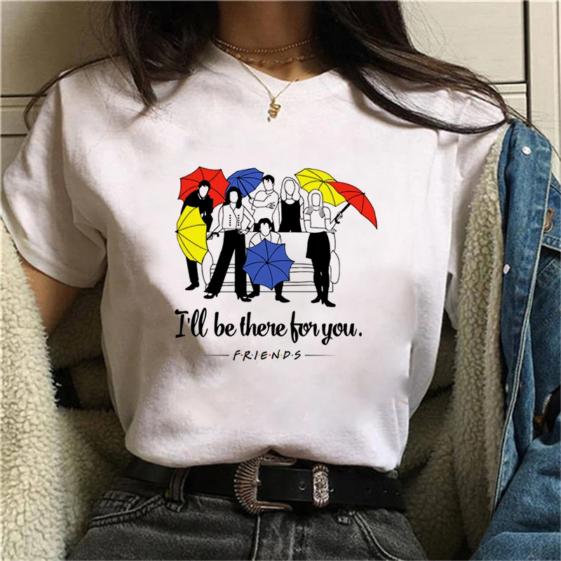 

New Friend Tv Show Tshirt Women T-shirts Tops Femme Clothes Female T-shirt Harajuku Summer 90s Tshirt Streetwear T-shirts