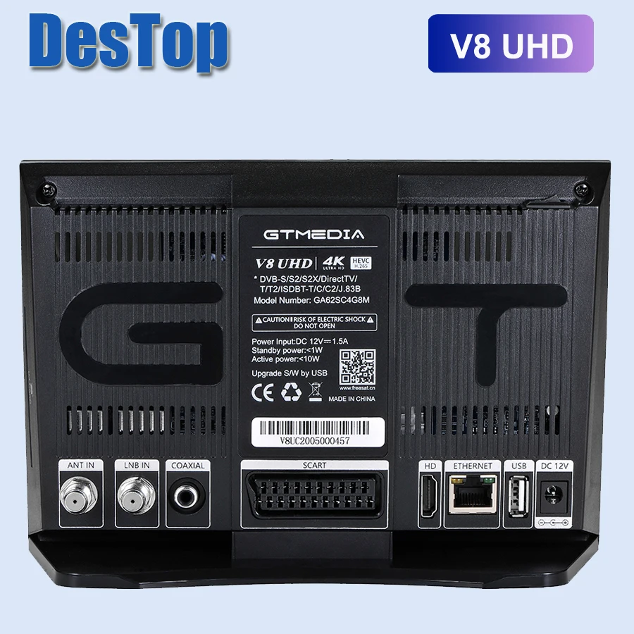 1 шт. Новый Gtmedia V8 UHD V8X DVB S2 спутниковый приемник встроенный Wifi Поддержка H.265 S/S2/S2X +