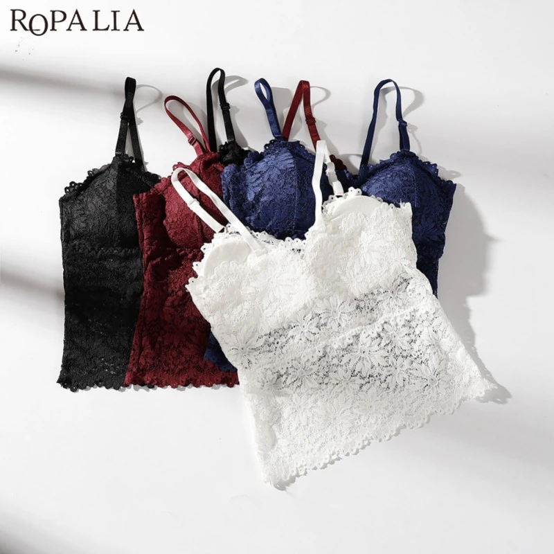 Liva корсет для девочек кружевные топики женщин Мягкие Съемные мягкие v-образные