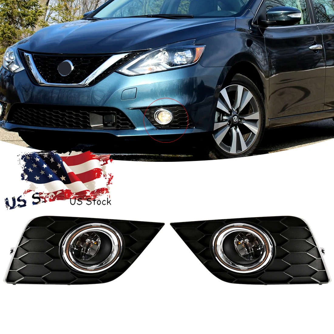 M & C комплект для Nissan Sentra Sylphy 2016 2017 2018 1 передний бампер автомобиля туман
