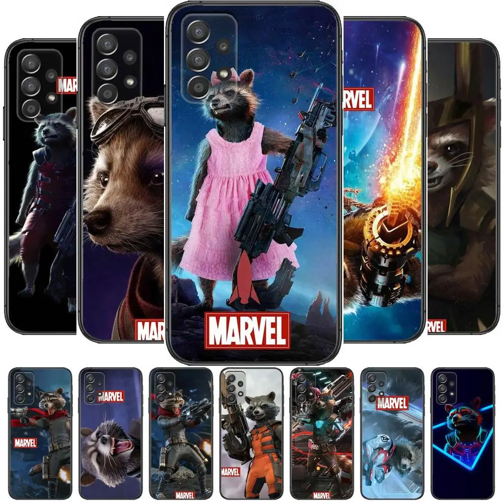 

Marvel Rocket Raccoon Phone Case Hull For Samsung Galaxy A70 A50 A51 A71 A52 A40 A30 A31 A90 A20E 5G S Black Shell Art Cell Cove