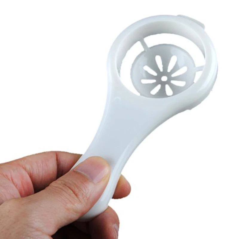 

Household Plastic White Egg Yolk Seperator Separator Kitchen Cooking Gadget Sieve Tool White Egg Separator Kitchen Accessories