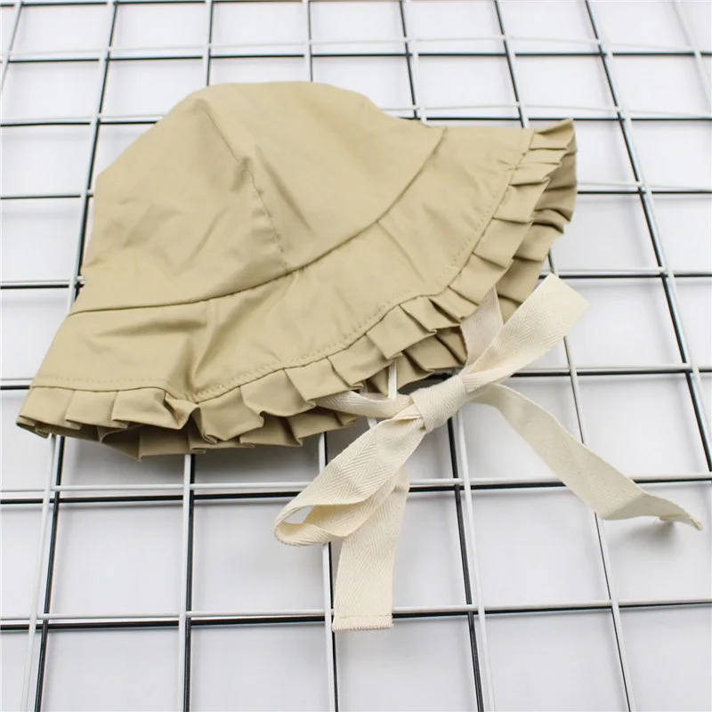 

2020 Cotton Solid Color Bowknot Ribbon Bucket Hat Fisherman Hat Outdoor Travel Hat Sun Cap Hats for Women 61