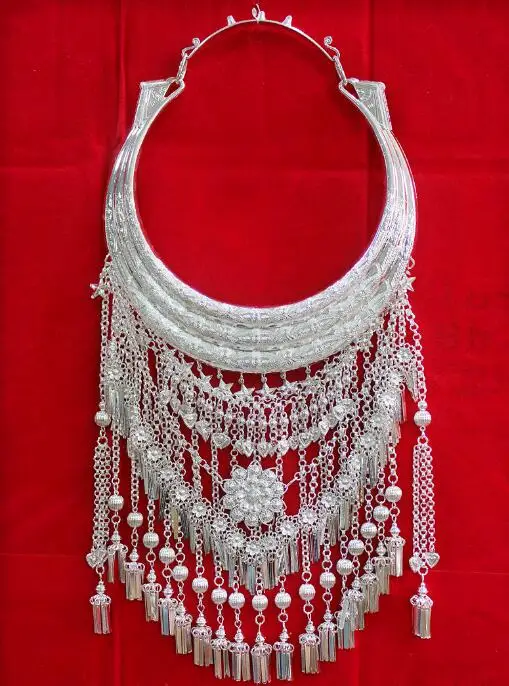 Традиционное ожерелье Miao Hmong свадебные украшения женская кисточка |