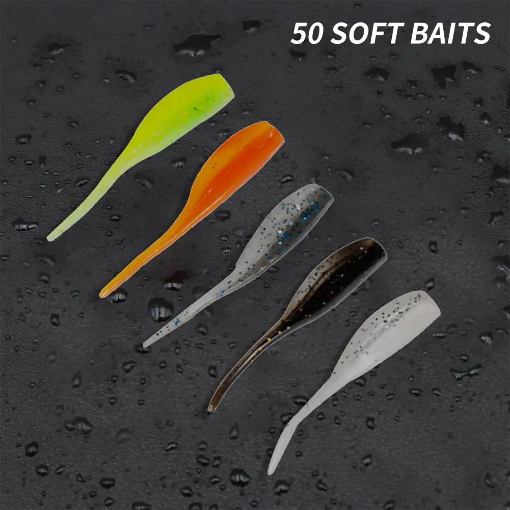 50 шт./коробка пластиковые рыболовные приманки | Спорт и развлечения