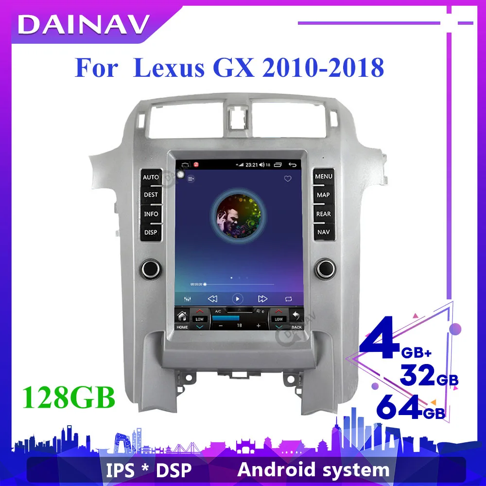 

Автомобильный GPS-навигатор на Android с вертикальным экраном 12,1 дюйма для lexus GX 2010-2018, автомобильный мультимедийный DVD-плеер, автомобильное радио, магнитофон