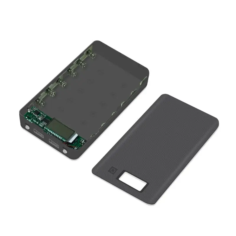 Блок питания 6x18650 корпус внешний аккумулятор с двумя usb-портами Poverbank портативный Pover банк питания для телефонов Xiaomi зарядное устройство(без батареи