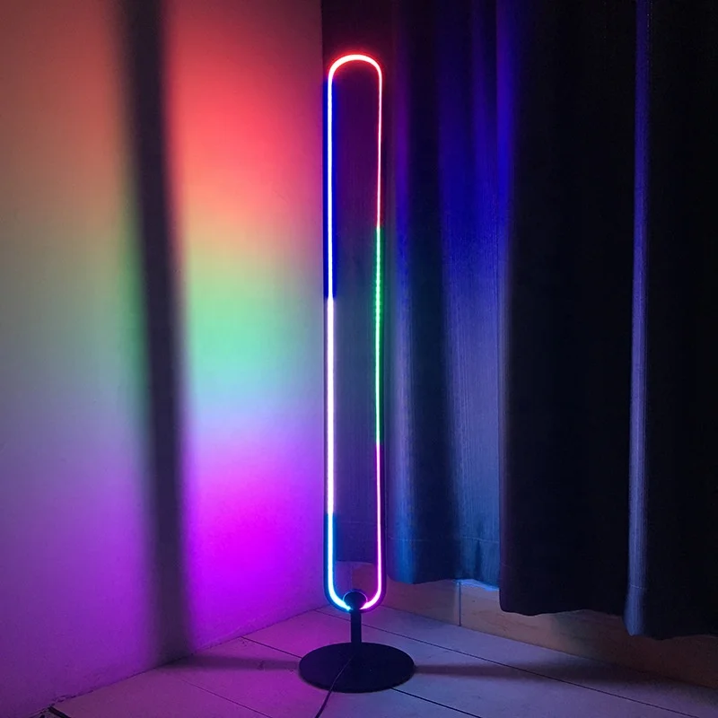 RGB Ecke boden lampe moderne einfache kreative wohnzimmer schlafzimmer kinderzimmer dimmen atmosphäre Fernbedienung Stehend LED