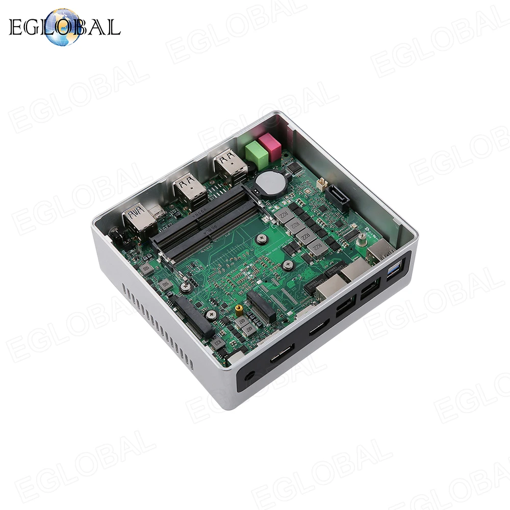 Мини ПК Eglobal 8 го поколения игровой Intel i7 8550U i5 8250U Barebone 2 * DDR4 Windows 10 NUC настольный