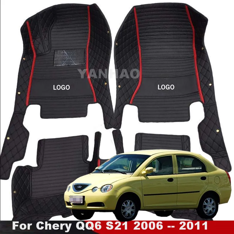 

Автомобильные коврики для Chery QQ6 S21 2006 2007 2008 2009 2010 2011, автомобильные аксессуары, интерьерные Чехлы, коврики, детали интерьера, автомобильные коврики