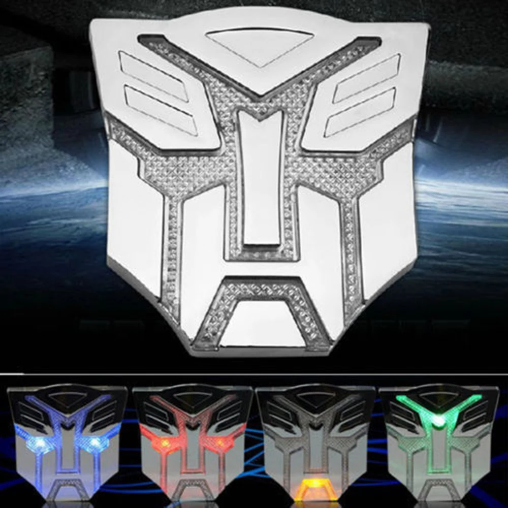 Автомобильная 3D Светодиодная лампа для трансформеров autobot эмблема значок