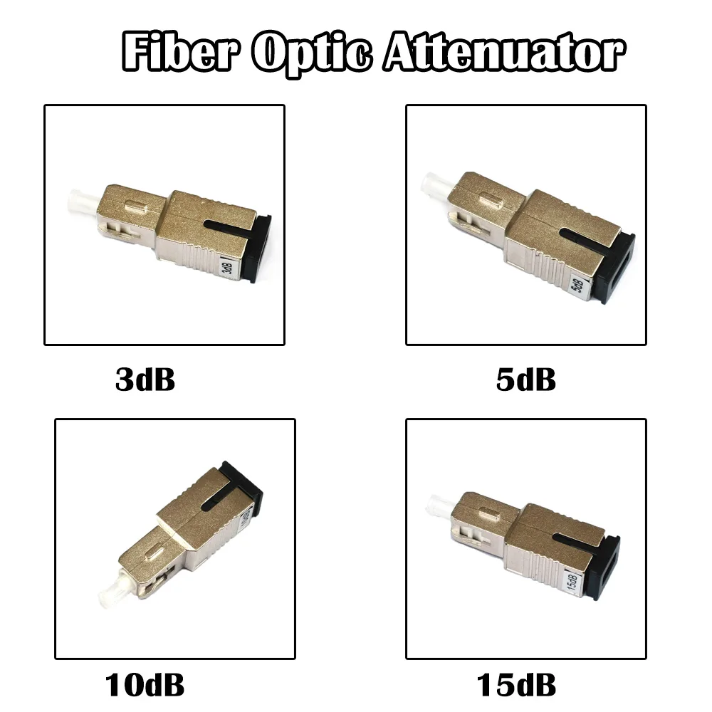 

5 Pieces/lot SC/UPC Male to Female Fiber Optic Attenuator 3dB/5dB/10dB/15dB SM Single Mode Simplex FTTH Ethernet Networking