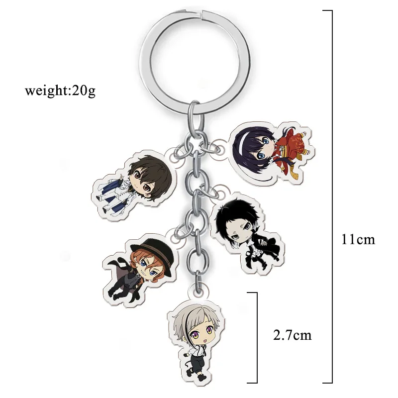 Японский аниме bungou бродячие собаки брелок мультяшная фигура автомобильный
