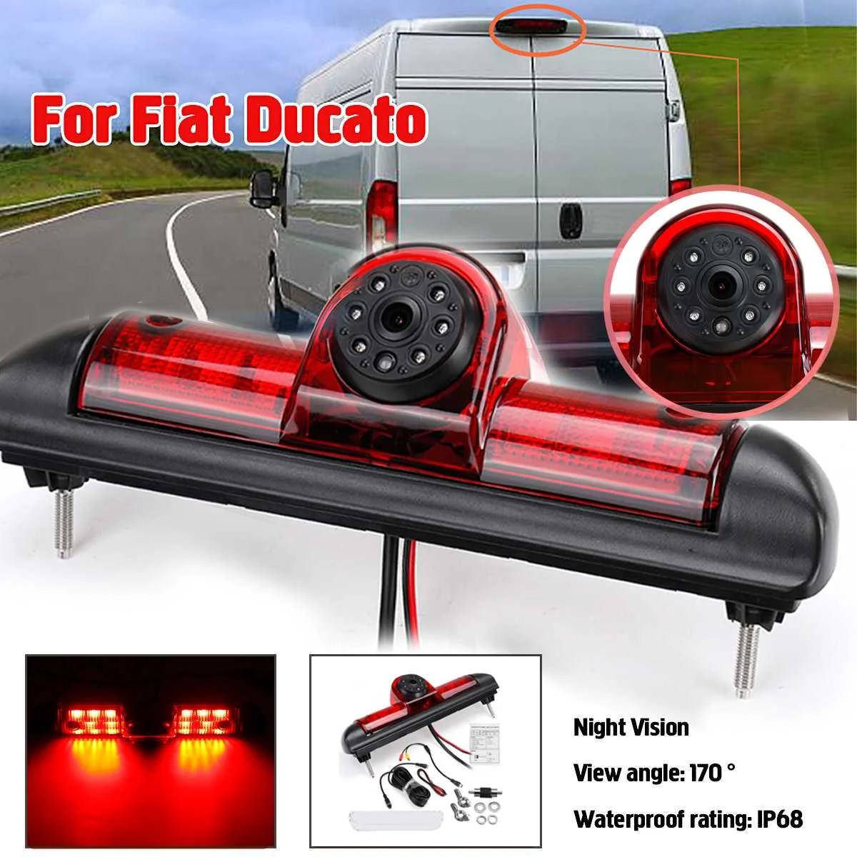 

Камера заднего вида HD CCD для автомобилей Fiat Ducato late Peugeot Boxer Citroen Jumper