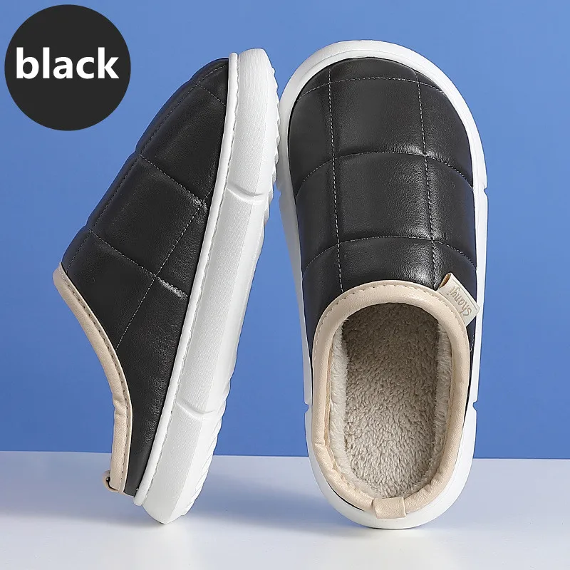 Women Slippers Winter Waterproof  Warm Home Indoor Cotton Plush Ladies Soft Slippers Memory Foam Couples Shoes  Zapatillas Mujer