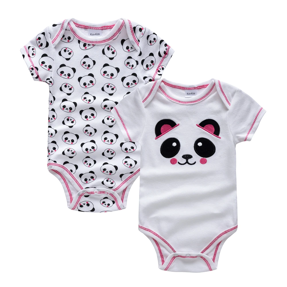 

2021 Summer Baby Boy Girl Romper Short Sleeve Cotton Infant Jumpsuit Cartoon Full Printed Baby Girl Romper Newborn Panda Clothes