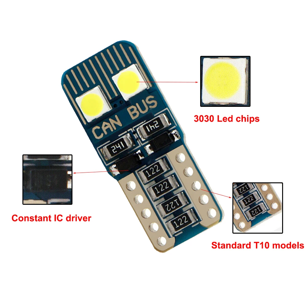 4smd светодиодный W5W 194 лампы T10 автомобильная светодиодная лампа светильник белый