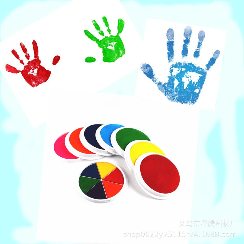 Забавный многоцветный чернила прокладка для печати DIY Пальчиковые краски Craft