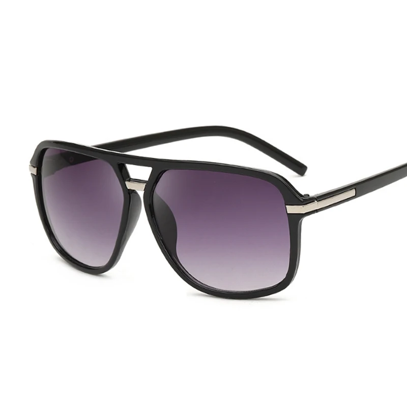 

Очки солнцезащитные женские/мужские большого размера, Квадратные Зеркальные модные брендовые очки с градиентом