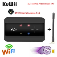 kuwfi portable 4g modem router 3g4g wifi sim router modem pocket wi fi mobile hotspot car wi fi router with sim card slot