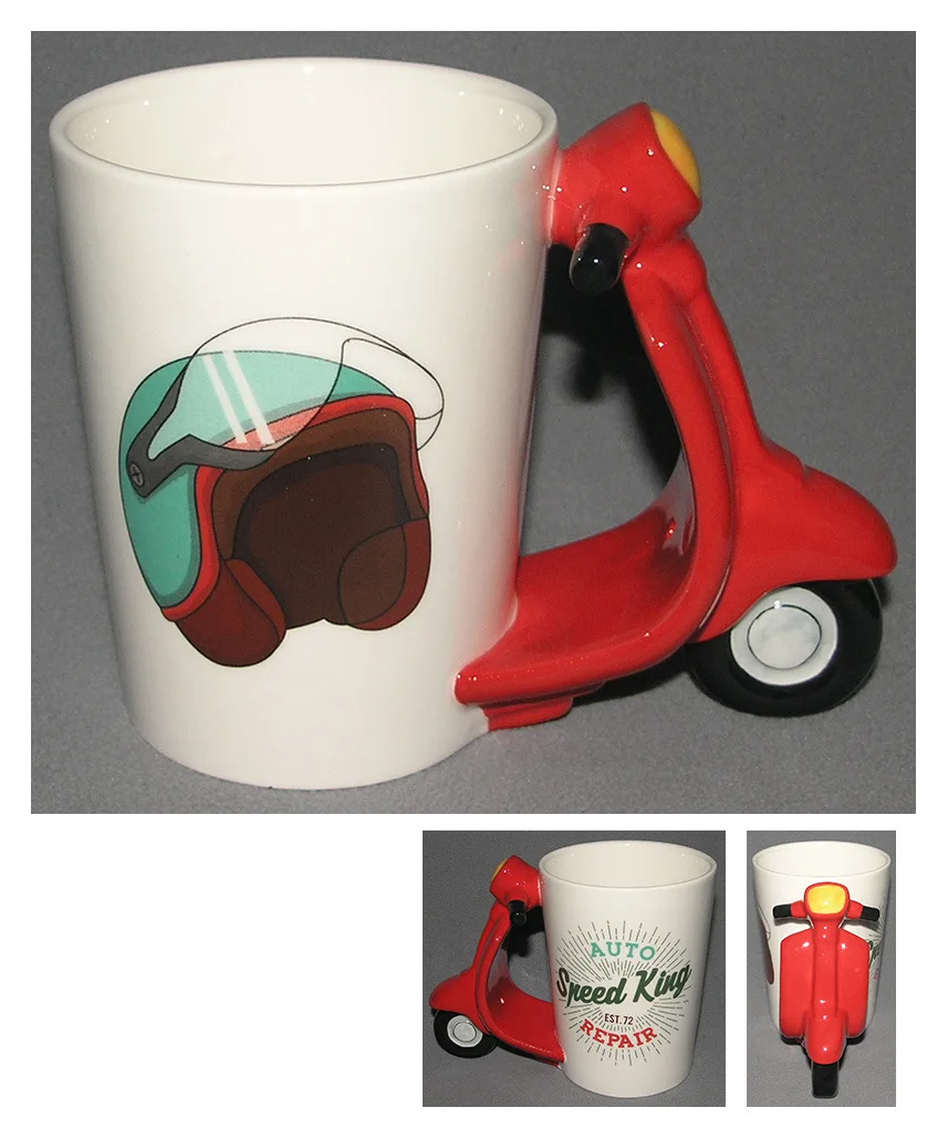 Slingifts Бесплатная доставка 3D мотоциклетная кружка в форме скоростного короля